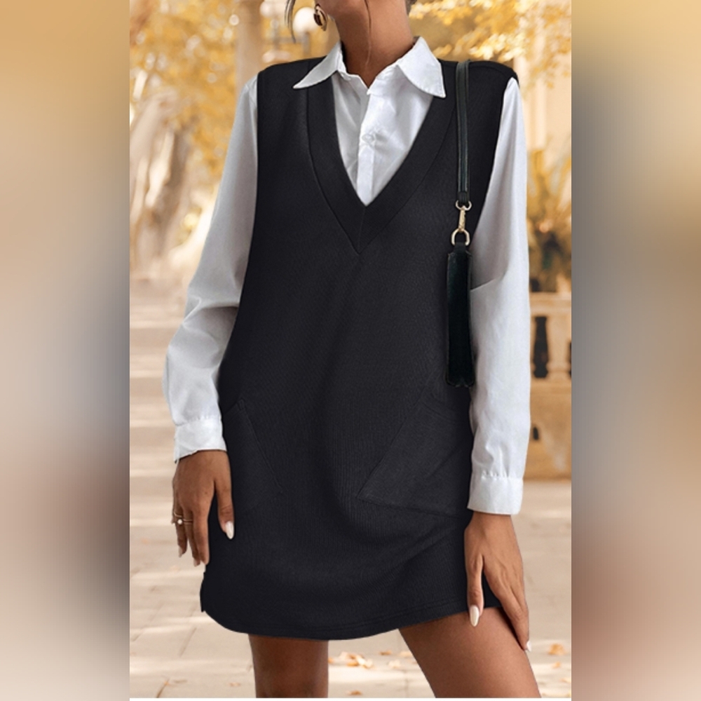 EUC SK & Company  Chic Sweater Vest Dress